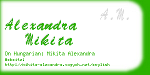 alexandra mikita business card